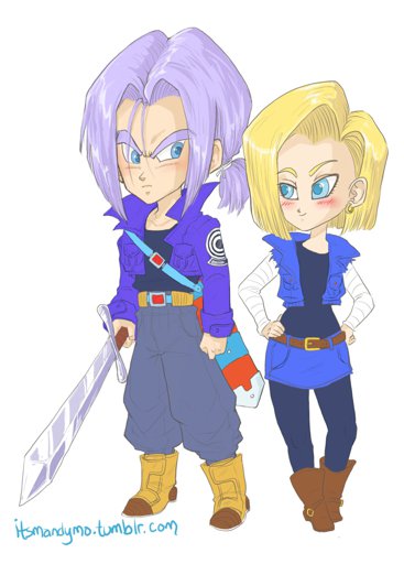 Trunks X Android 18 wash girls