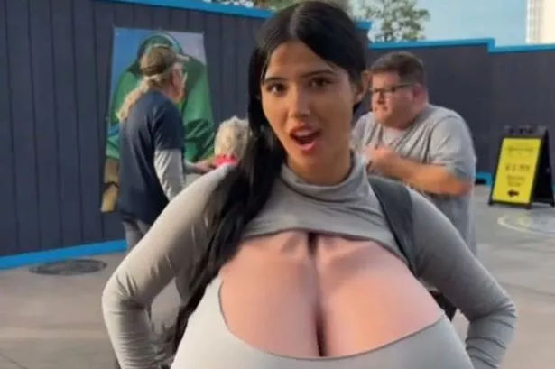 Best of Huge breast in public