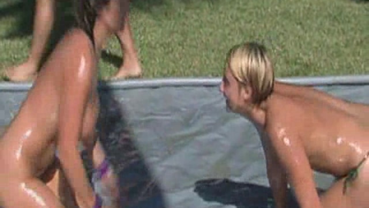 Naked Women Oil Wrestling behind gif