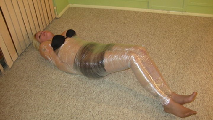 april vick add photo saran wrapped bondage