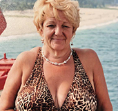 Hot Horny Grannies oiled breasts