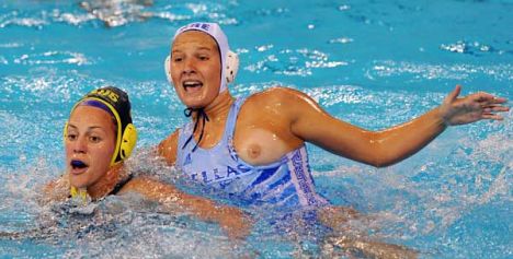 andre bee recommends water polo nip slip pic