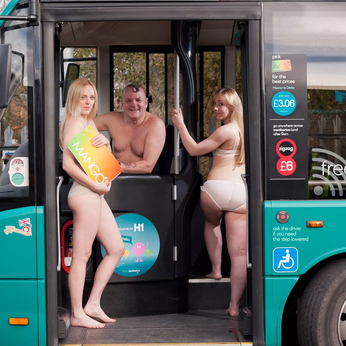 naked on bus