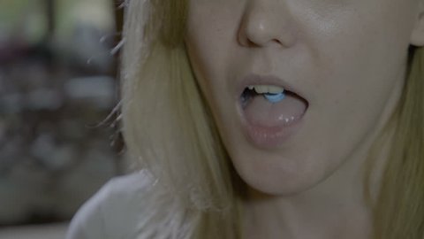 blonde swallowing