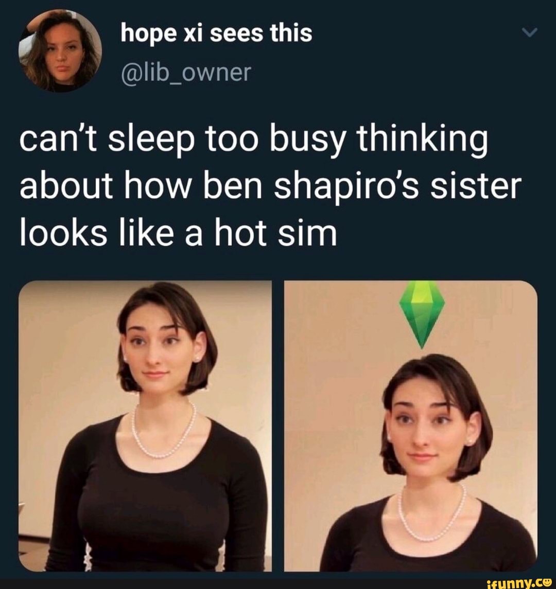 alice hanes recommends ben shapiro sister boobs pic