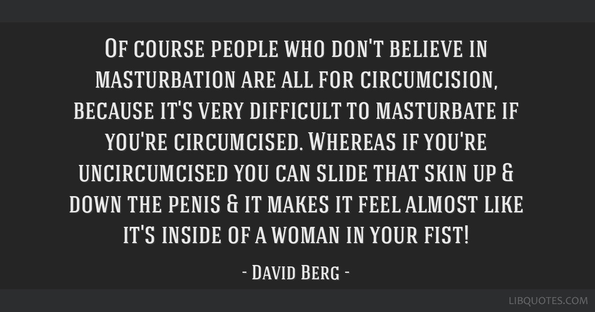 circumcised masturbation