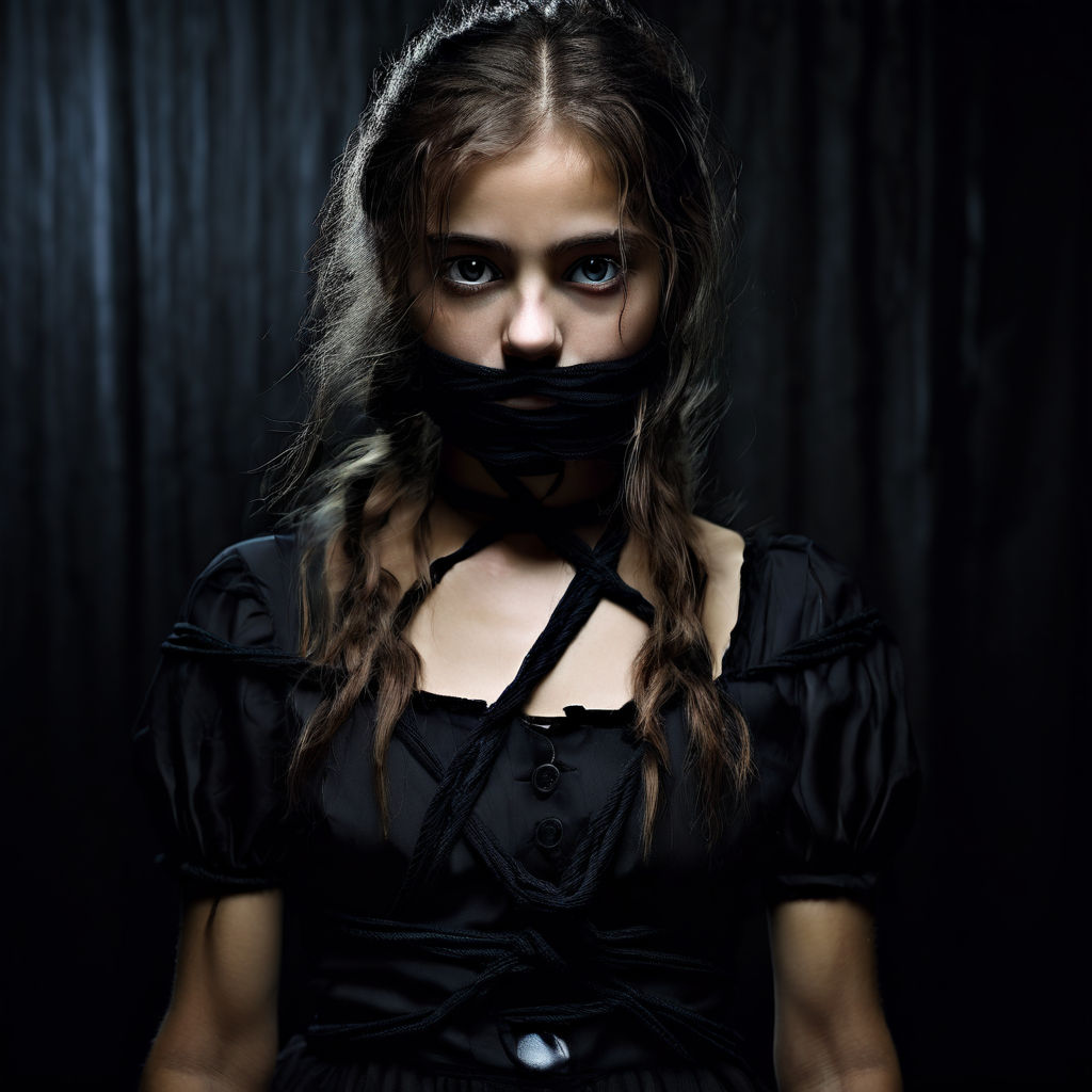 chloe add gagged with black tape photo