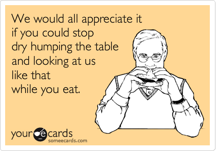 al lento recommends humping the table pic