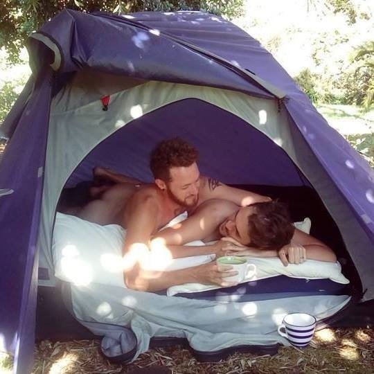 apple rainbow recommends naked men camping pic