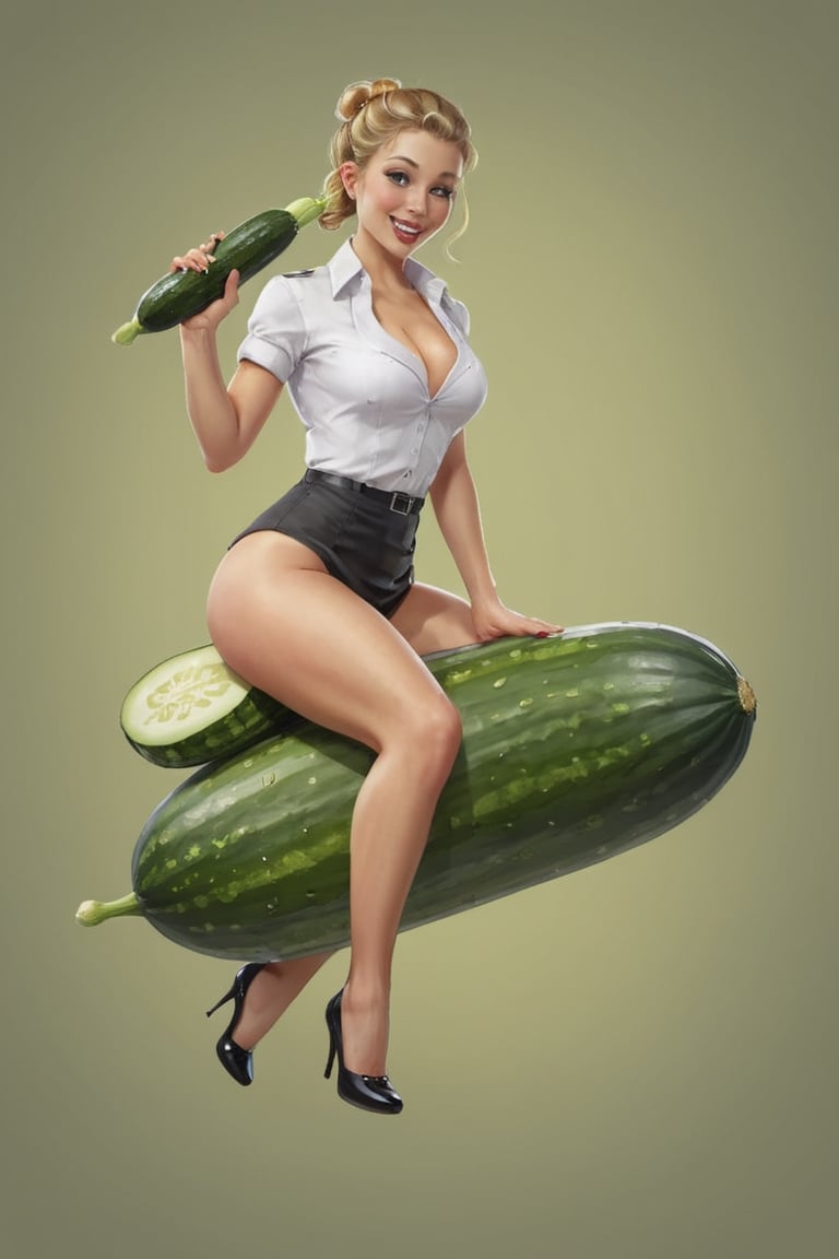 riding a cucumber